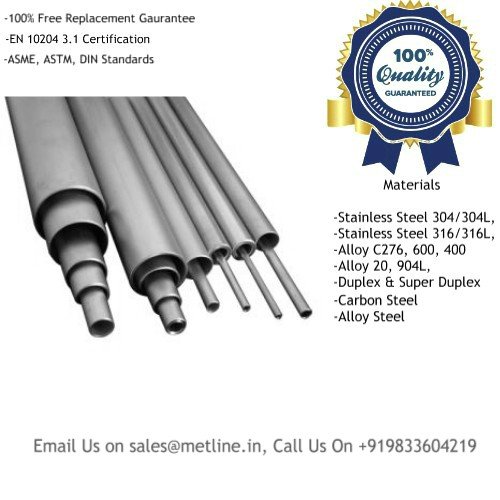 Titanium Pipes & Tubes Manufacturers, Suppliers, Factory