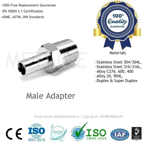 Male Adapter Manufacturers, Suppliers, Factory - Instrumentation Tube Fittings