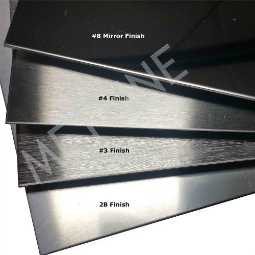 0,8-3 mm Stainless Steel V2A1.4301 Mirror Polished Stainless Steel Plate Size for Choice 