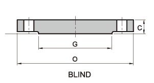 150 Class Blind Flange Drawing ASME/ANSI B16.5