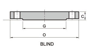 1500 Class Blind Flange Drawing ASME/ANSI B16.5